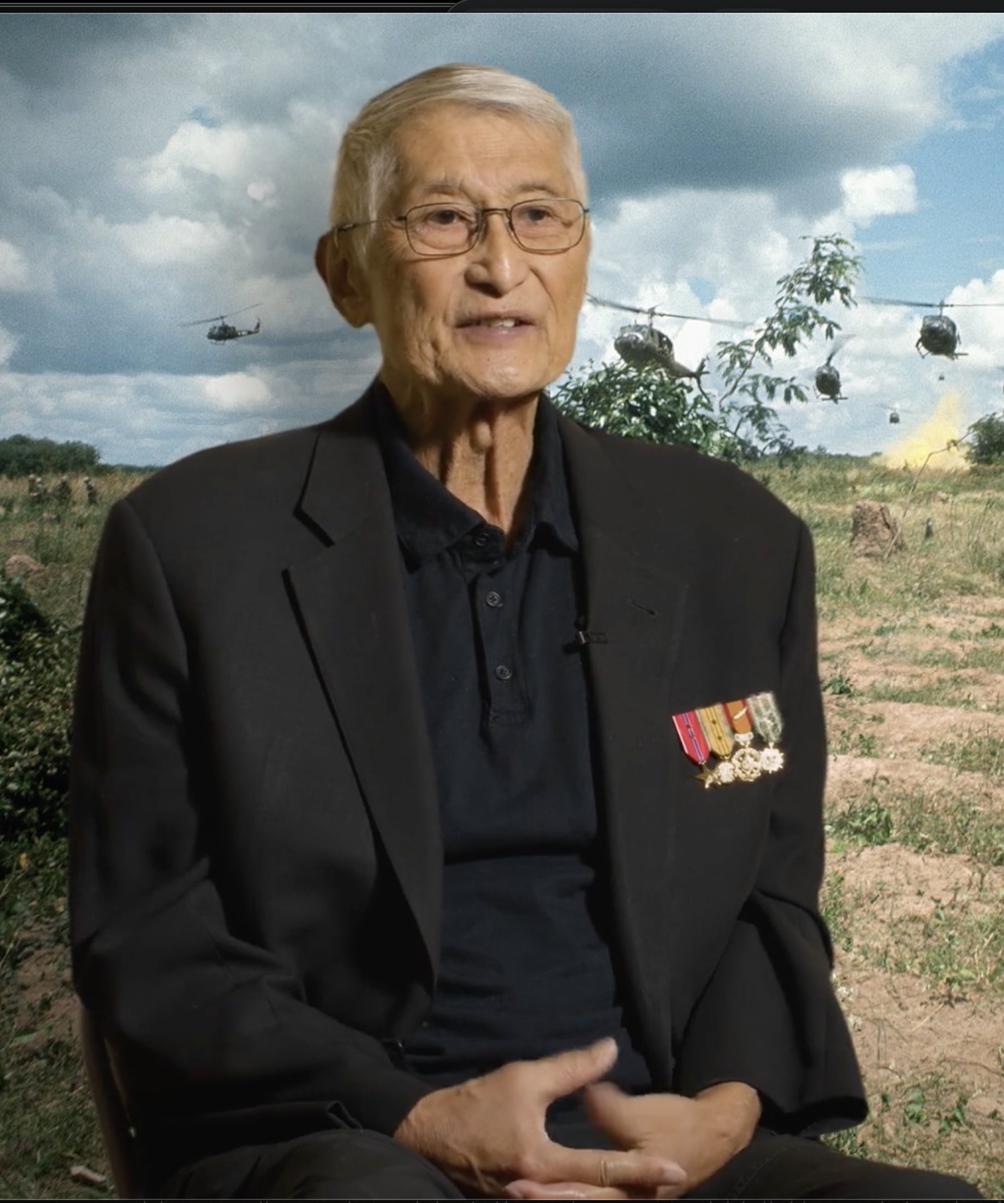 Subject from Our Veterans...Our Freedoms in a composed portrait setting